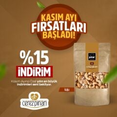 Kasım Ayı İndirmli Kavrulmuş Tuzlu Kaju Fıstığı