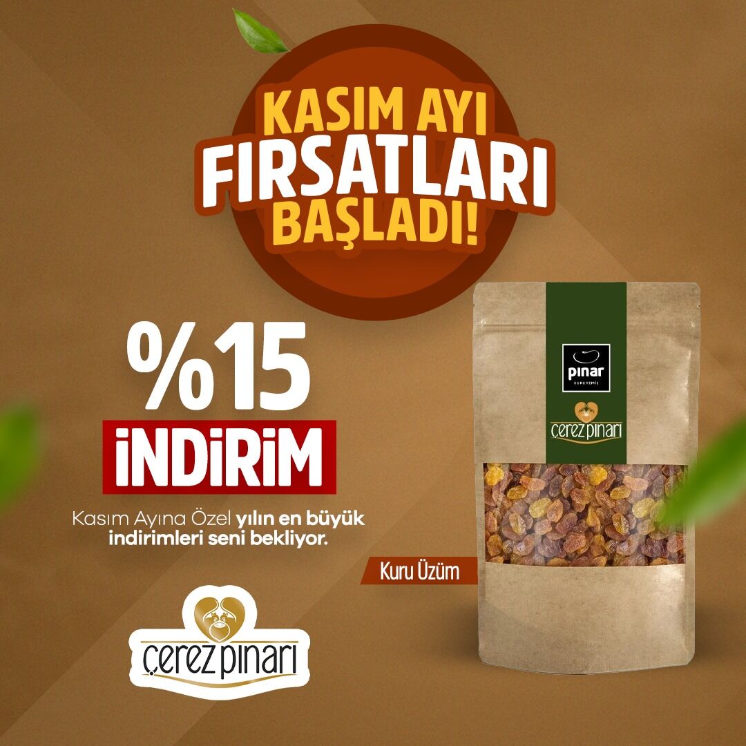 Kasım Ayı İndirmli Kuru Üzüm