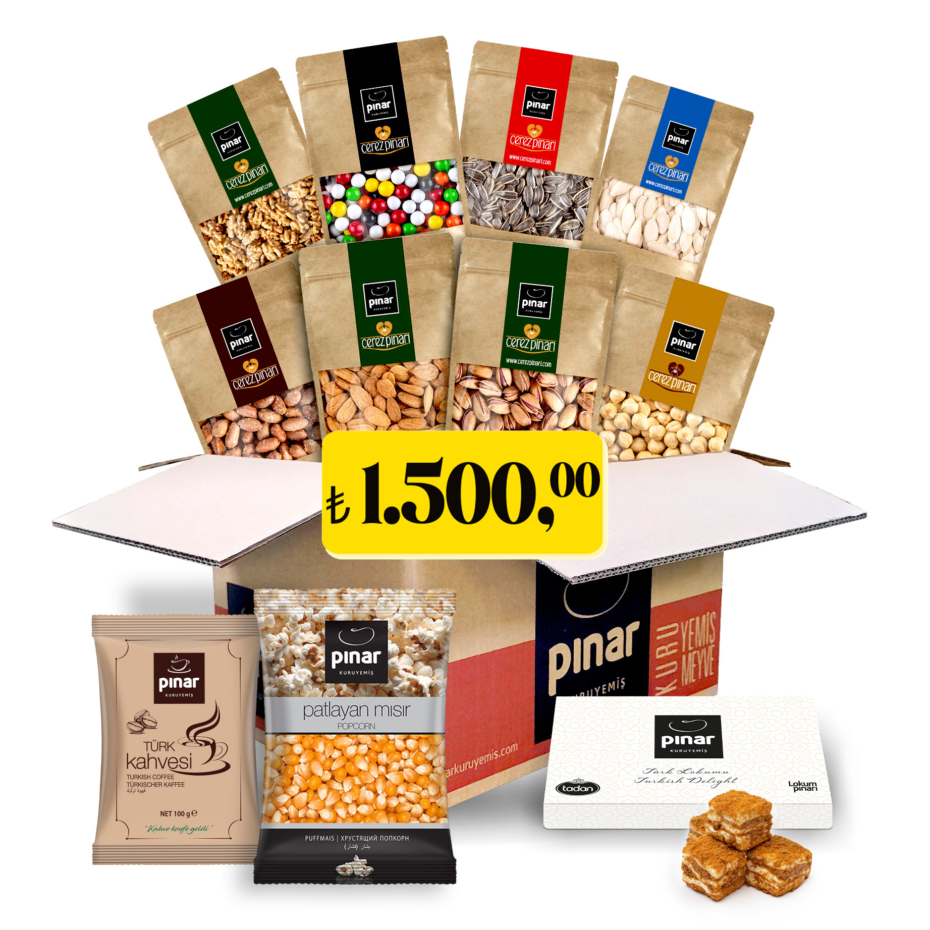 Pınar Kuruyemiş – 1.500 TL'lik Premium Kuruyemiş Hediye Seti