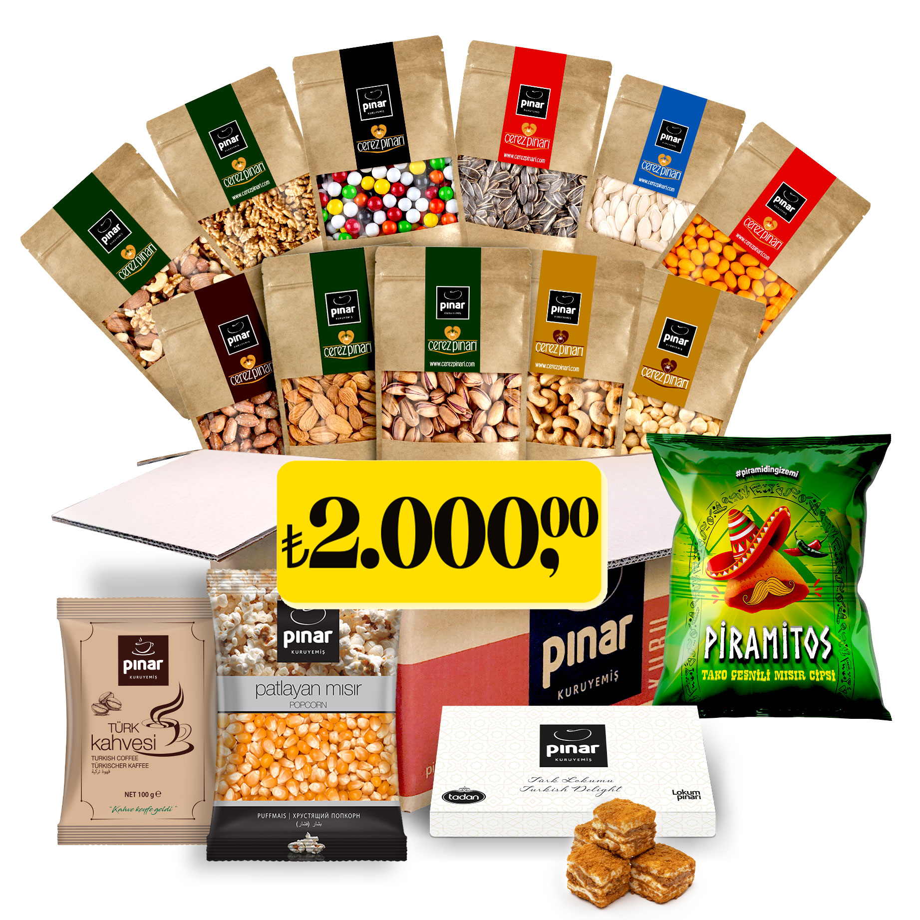 Pınar Kuruyemiş – 2.000 TL'lik Premium Kuruyemiş Hediye Seti