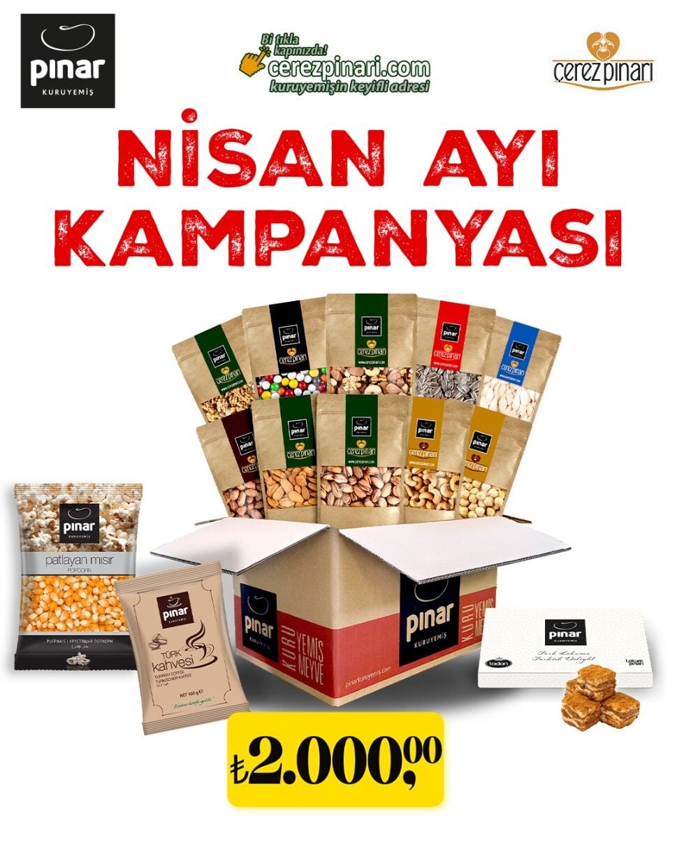 Pınar Kuruyemiş – Ramazan Ayı Kampanyası - 2.000 TL'lik Premium Kuruyemiş Hediye Seti