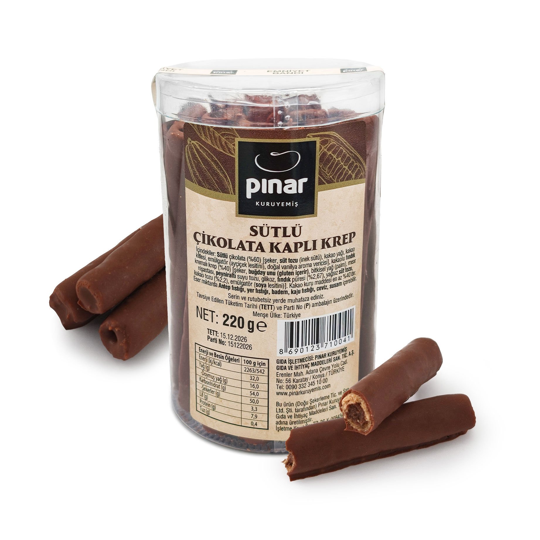Sütlü Çikolata Kaplı Krep 220 Gr